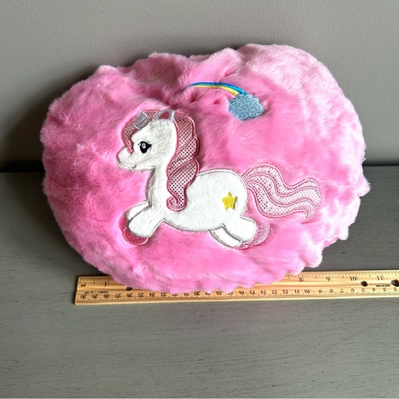 Aurora World Sparkle Tales Unicorn Plush Reversible Cushion 60884 White Pink Toy - Picture 8 of 11